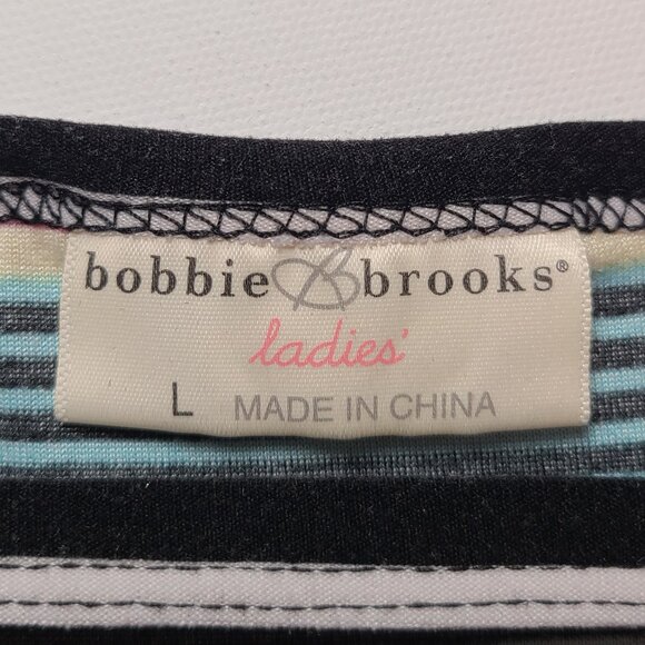 Bobbie Brooks Striped Ruched Tunic Top – Size Large - Picture 9 of 10